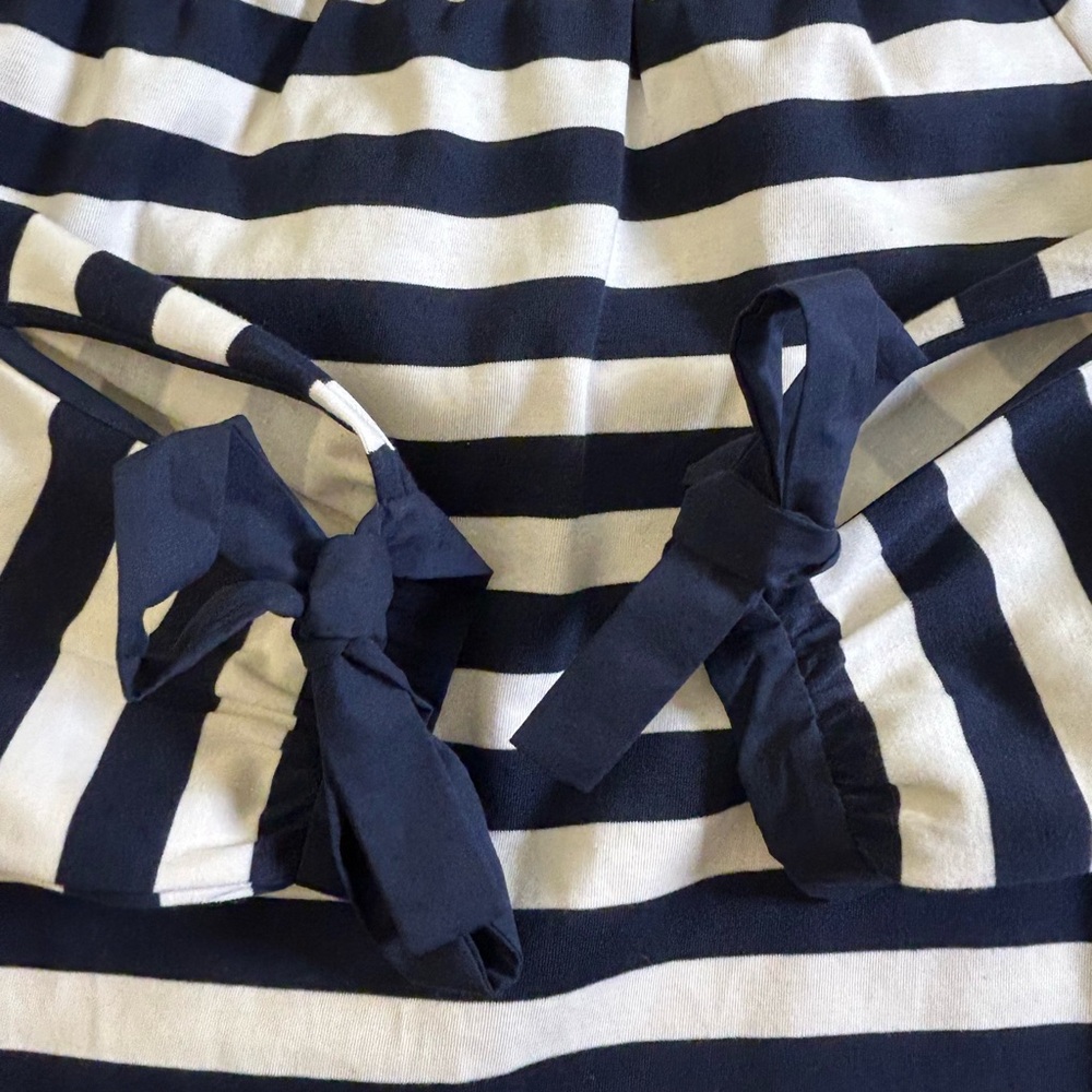 J. CREW NWT Off-the-Shoulder Nautical Stripe Dress Sz Small Blue White Coastal - Picture 6 of 12